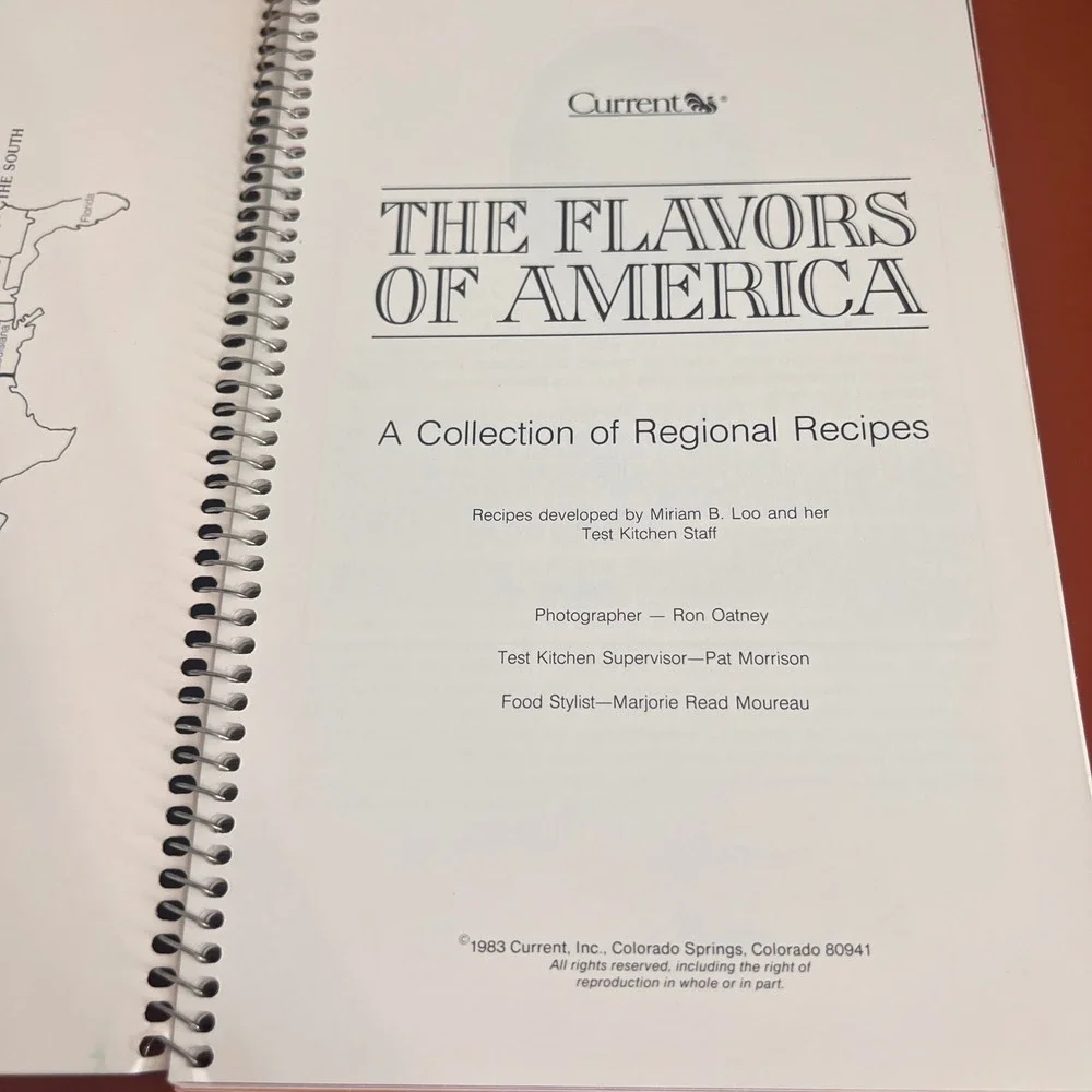 Vintage 1983 The Flavors of America Cookbook Miriam B‎ Loo Current Inc Regional